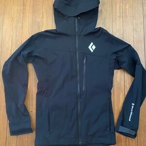 Black Diamond Men’s Dawn Patrol LT Softshell Hooded Jacket Small Black